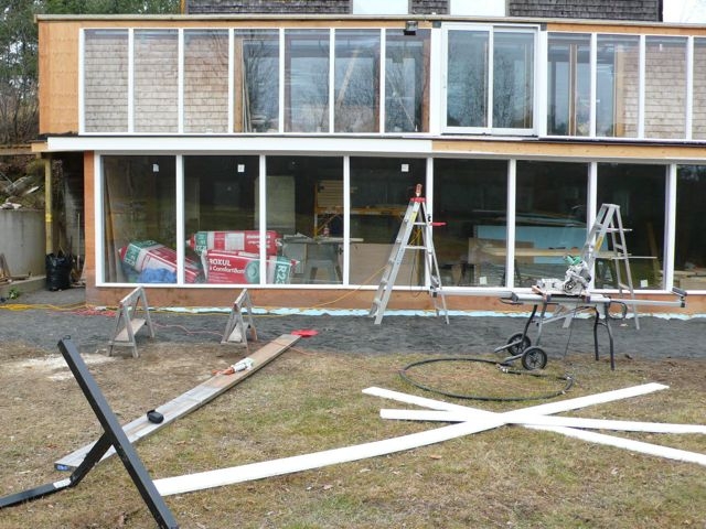 fascia partially installed