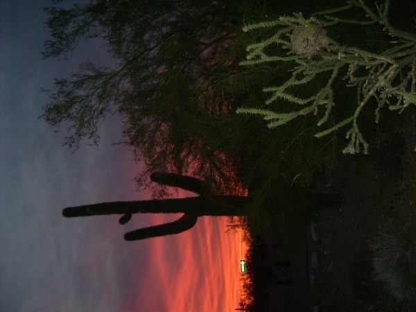 first camping trip sunset