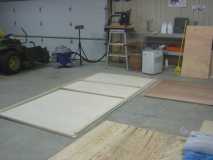 Beginning to lay out and assemble the floor