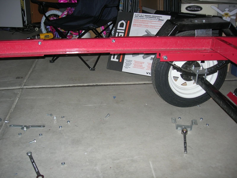 RedTrailer frame made ridgid