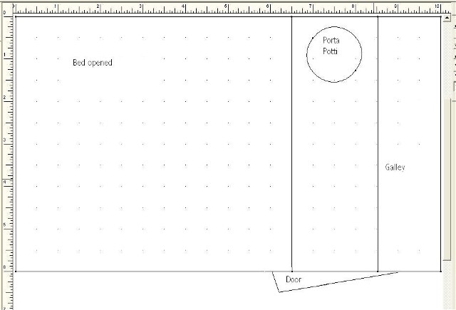 6x10 cargo trailer with bed opened