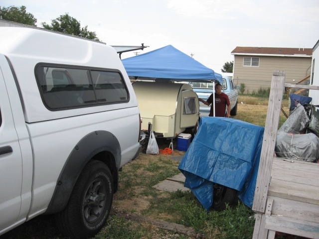 Parked at our son's Box Elder, South Dakota