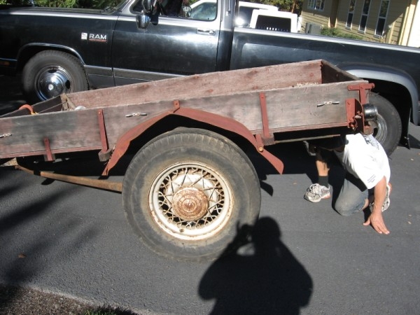 old utility trailer