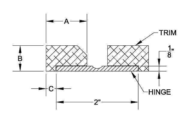 Plastic Hinge Trim