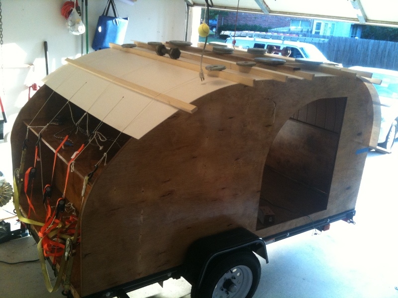 Glued roof to tear