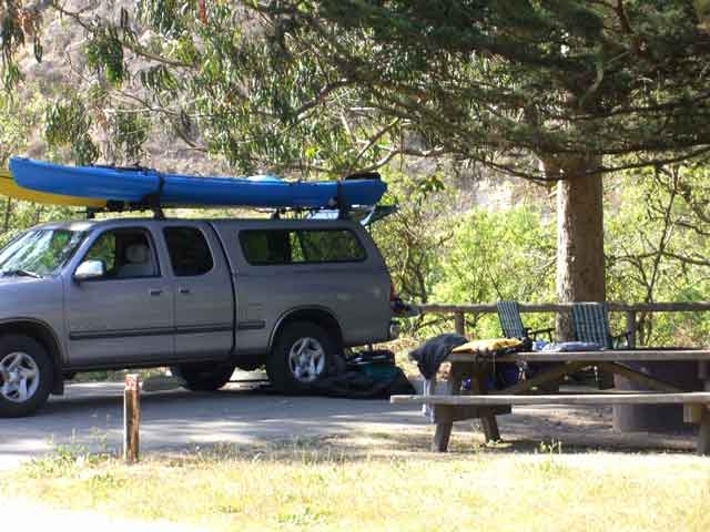 Montana de Oro campsite by creek