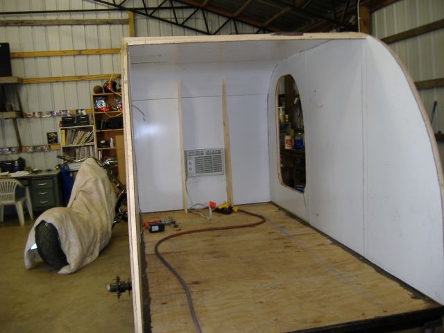 insulated and white board installed