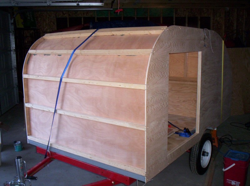 skinning inside cabin & spars