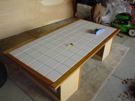 I decided to tile the kitchen counter top.  Will grout later today.