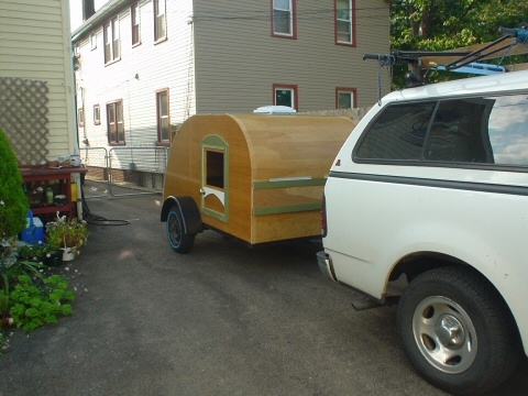 After 5 straight days of rain I finally had a nice day to tow home the Life Is Good teardrop to add finishing touches there.