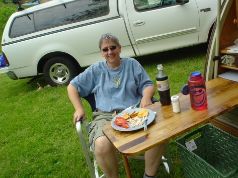 My first meal at the galley table!