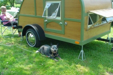 Rose and Ocoee relaxing in the shade......