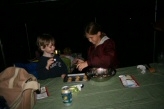 Aidan and his cousin Emily start the cookie dough for the next eveings dessert.