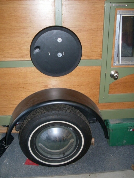 Spare tire mount.