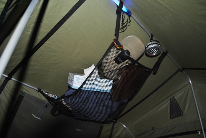 gear loft in tent