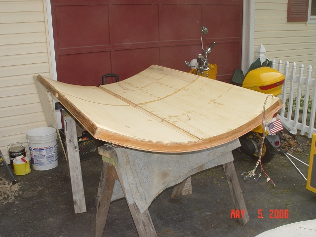 The inside of the galley cover is skinned.