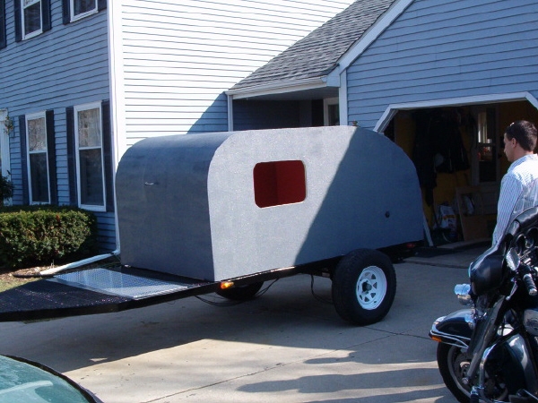 mounted on trailer
