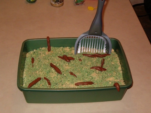 Kitty litter cake