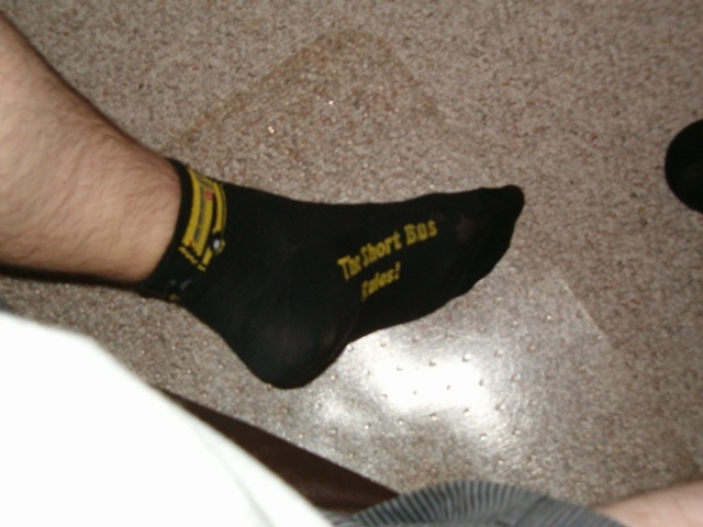 Getting my socks on