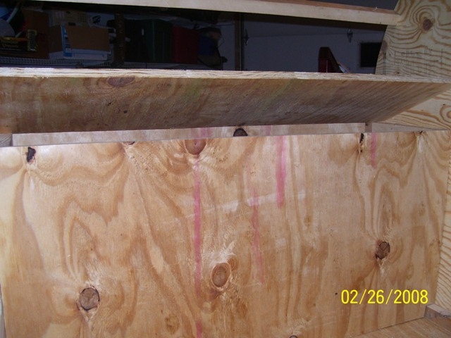 Inside view, front cabinet