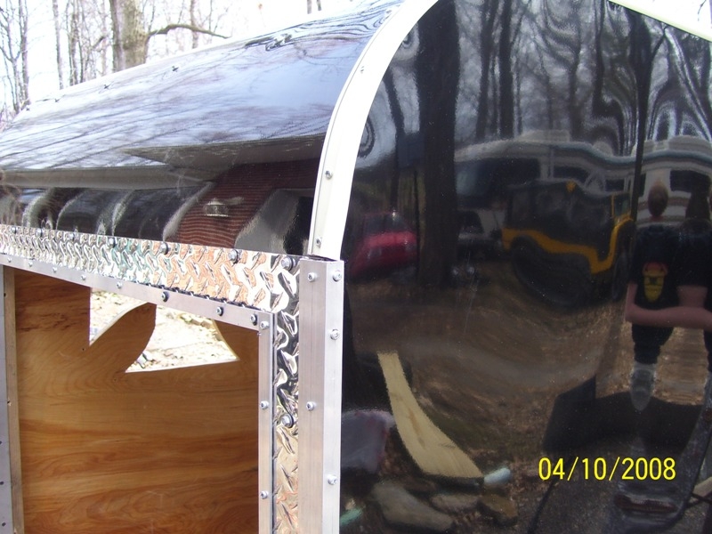Roof trim fit before painting black