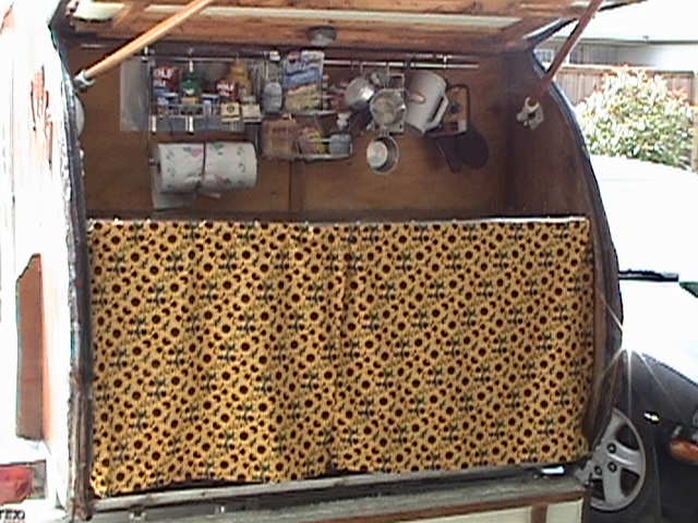 Galley With Sunflower Curtain