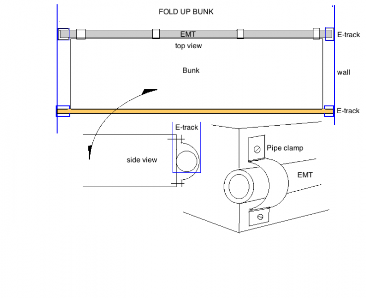 Fold up bunk