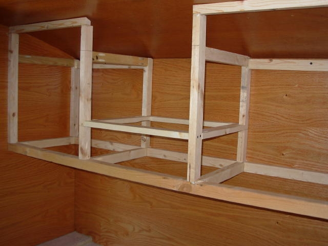 Cabinet & shelf frame looking in driver side door