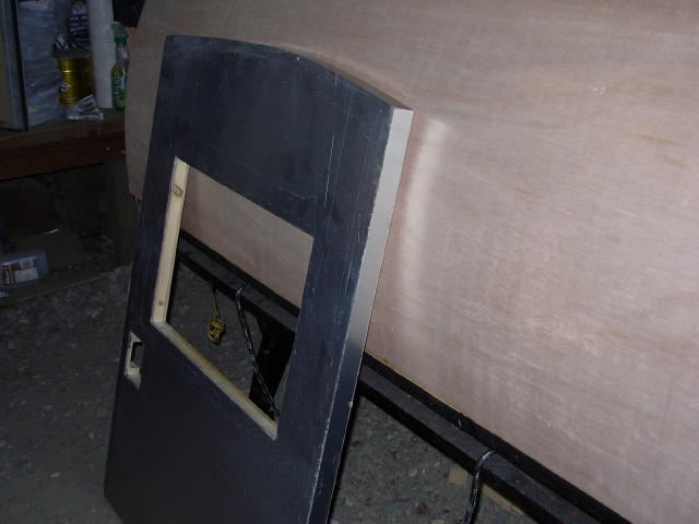 Right side door skinned & edged w/.023" valley flashing