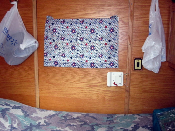 Door curtains closed