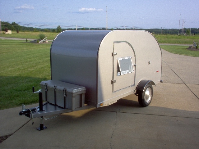 Benroy teardrop .40 aluminum covered and shot with silver auto paint