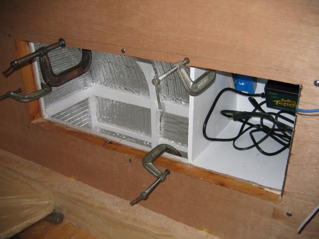 Inside view of mounted tongue box.