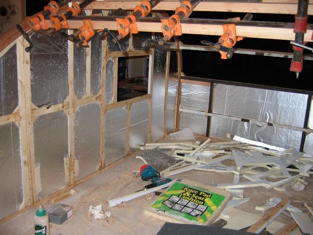 Inside shot of prefitted styrofoam.