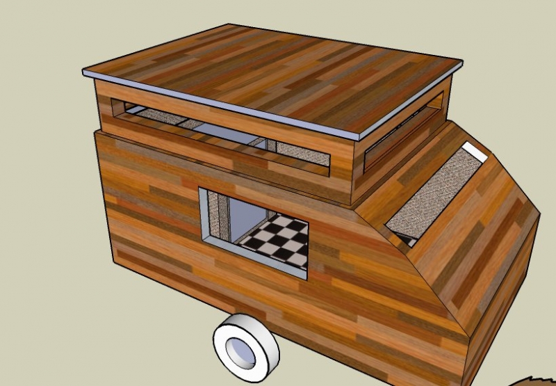 Standie Trailer pop-up section idea ( Larger removable from the trailer frame ).