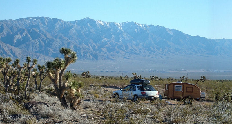 Camping near St. George, Utah amongst the joshua trees