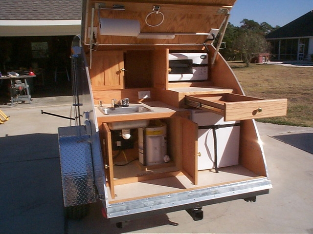 Galley cabinets open