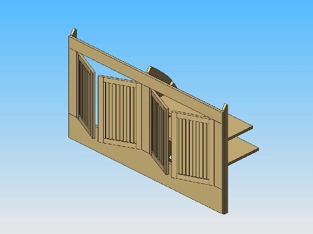 SolidWorks Model of Cabin Front Cabinet w/Hanging Locker