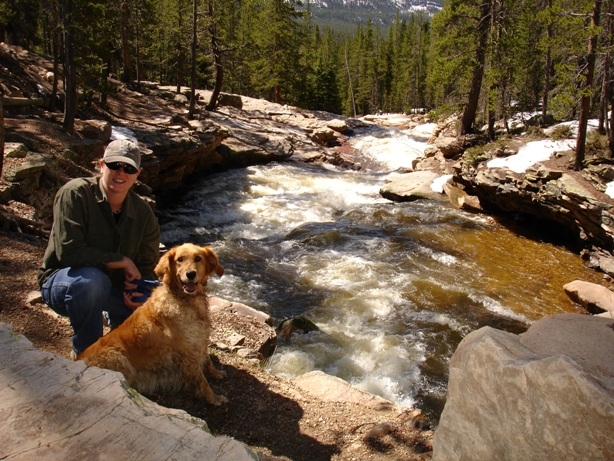 Holly and Lucy at the falls