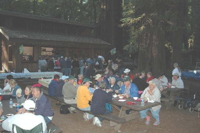 Folks enjoying the never ending great food!