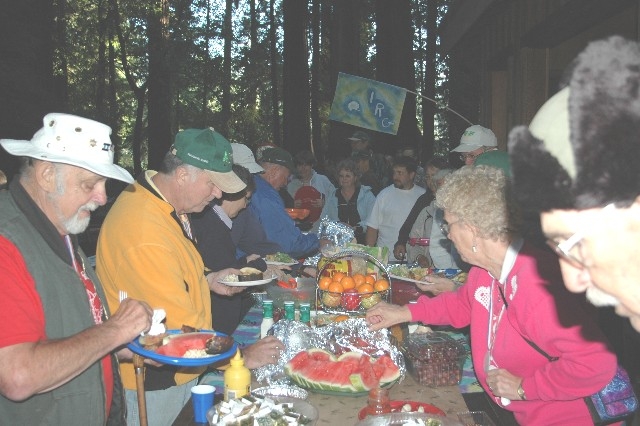 Bill Nut and others in line for the great buffet