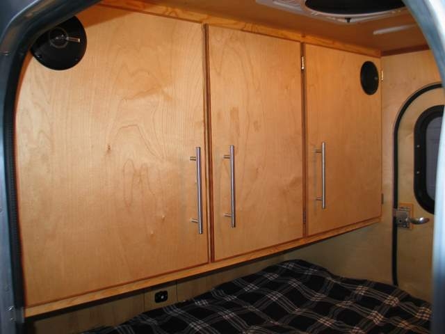 Speakers mounted in cabinet doors