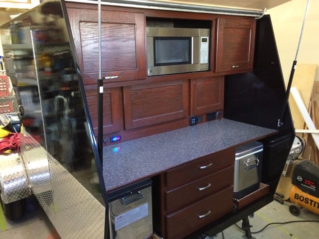 Kitchen/bar angled view