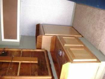 Inside cabinets