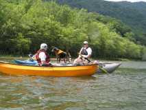 Mark, Caitie and I on the river.