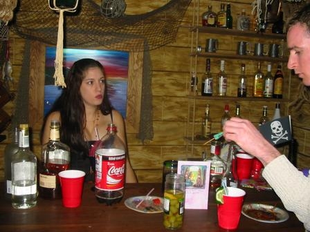 Pirate Bar shelves