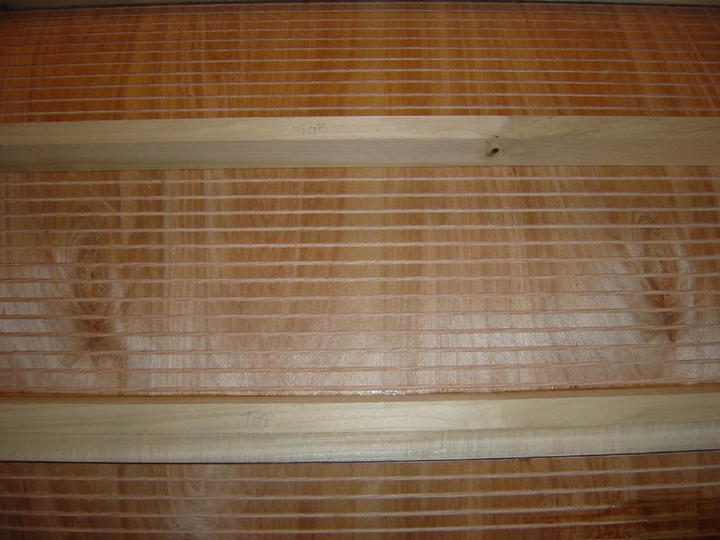 Kerf cuts inner skin