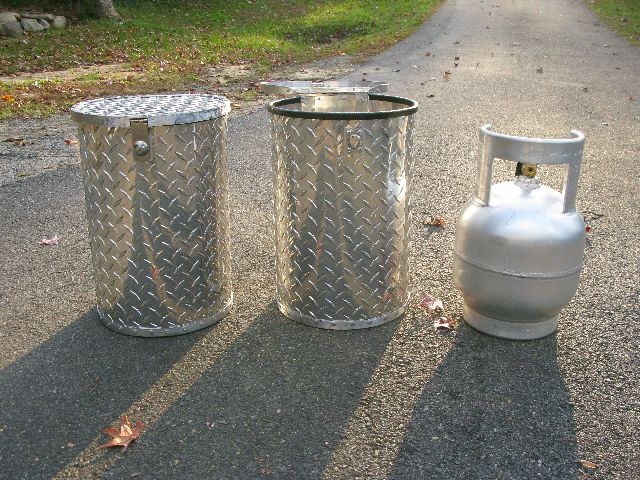 front view propane lockers