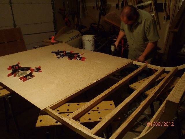 roof sheathing in progress