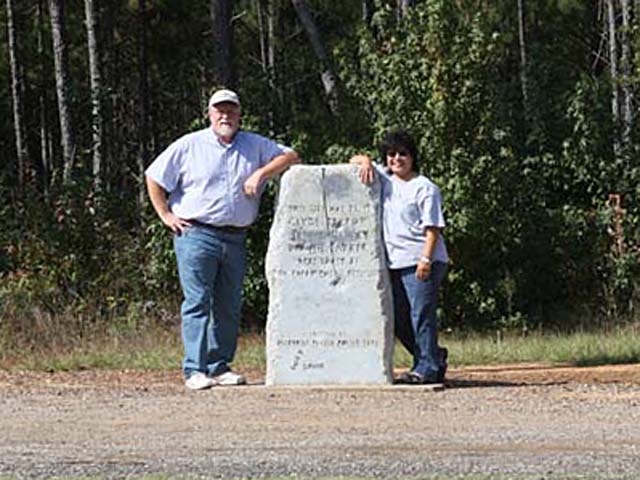 Roadside marker at the ambush sight