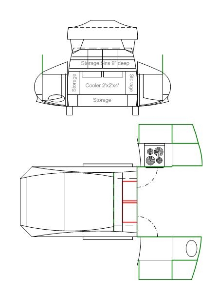 Galley top and side